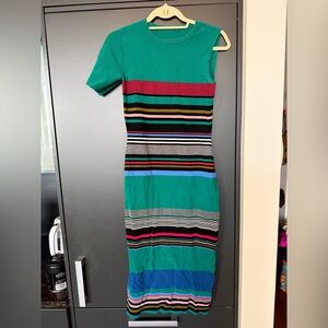 Diane Von Furstenberg Striped Bodycon Dress